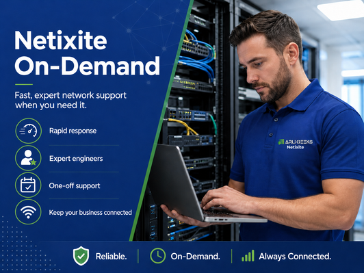 IT specialist providing remote helpdesk support to a business user