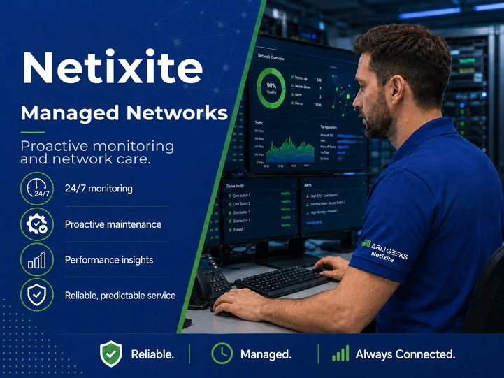 IT specialist providing remote helpdesk support to a business user